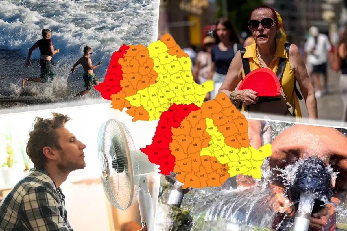 Val de căldură persistent: Cod Galben, Portocaliu și Roșu în România