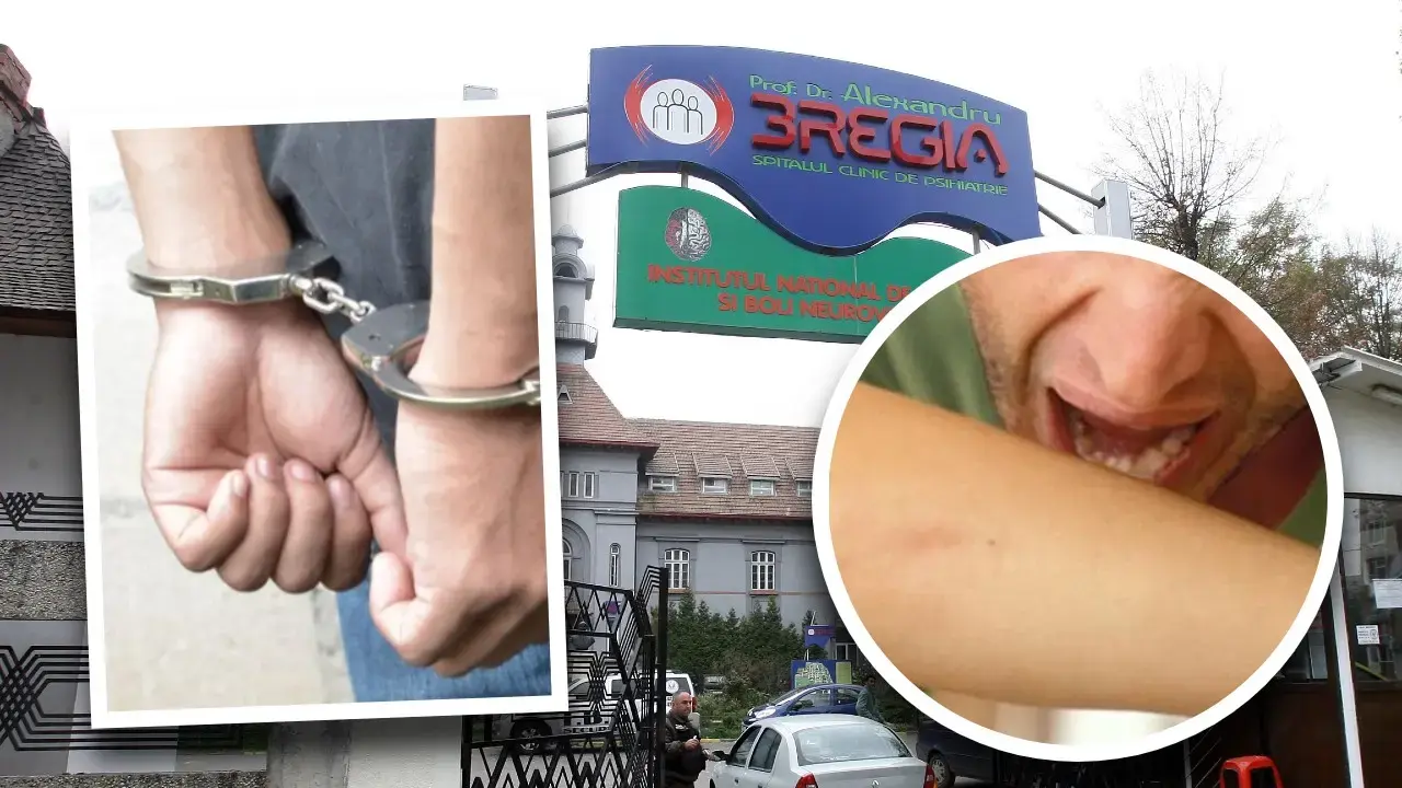 Polițist din Sectorul 4 mușcat de un bărbat beat, agresorul a continuat violența la spital