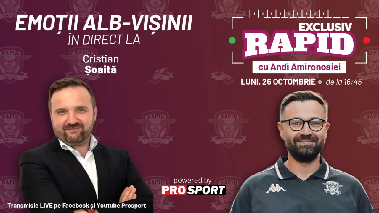 Cristian Șoaita despică în patru eșecul Rapidului din derby-ul cu FCSB la „Exclusiv Rapid