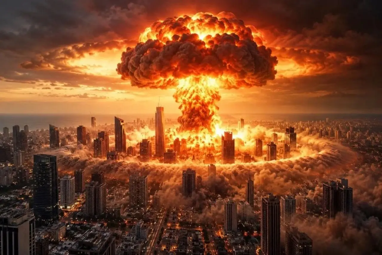 Netanyahu amenință cu „al doilea Holocaust” și postează imagine cu Tel Aviv lovit atomic