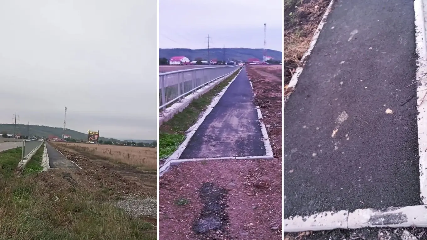 Pista de biciclete din Iași se oprește în mijlocul câmpului