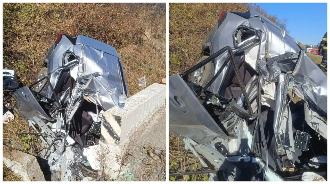 Soția ministrului Culturii din Republica Moldova rănită în accident rutier în Vaslui, un mort și trei răniți