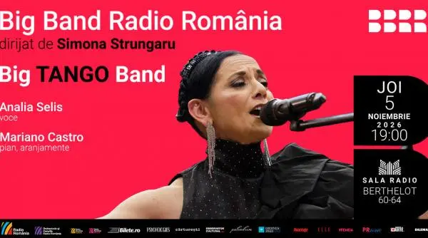 Tango argentinian la Sala Radio: Analia Selis și Big Band-ul Radio România