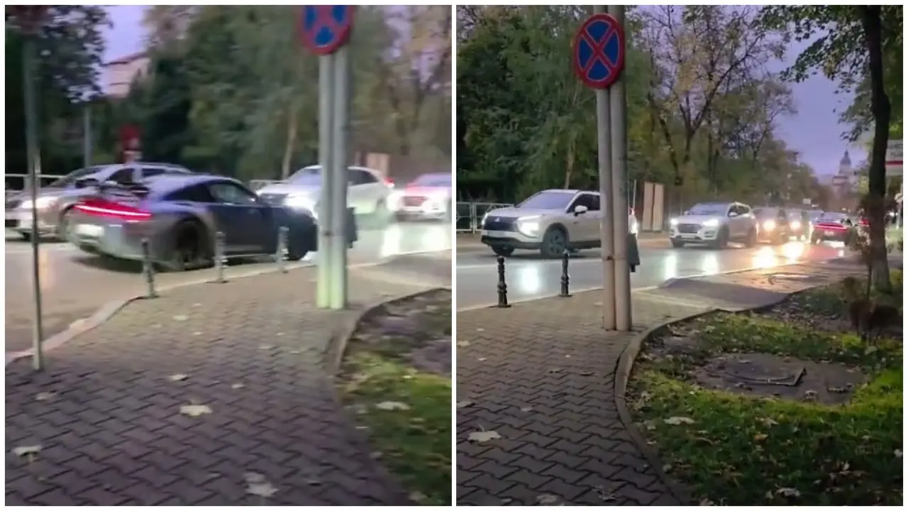 Tineri cu Porsche 911 se întrec pe străzile din Iași și terorizează locuitorii