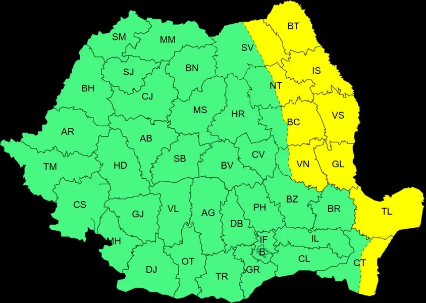 Vreme severă în România: Ploi, vânt puternic și ninsori anunțate de meteorologi