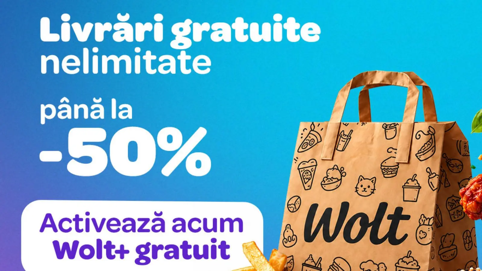Wolt aduce în România reduceri exclusive pentru abonați până pe 21 octombrie
